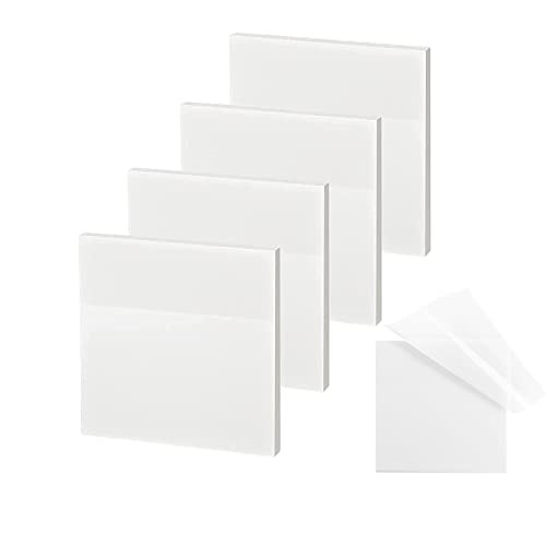Transparent Sticky Notes - 3x3 inch Clear Sticky Notes Waterproof Self-Adhesive Translucent Sticky Note Pads for Books Annotation, See Through Sticky Notes for School & Office (200 Sheets) - Transparent 200 Sheets - 3x3 inch