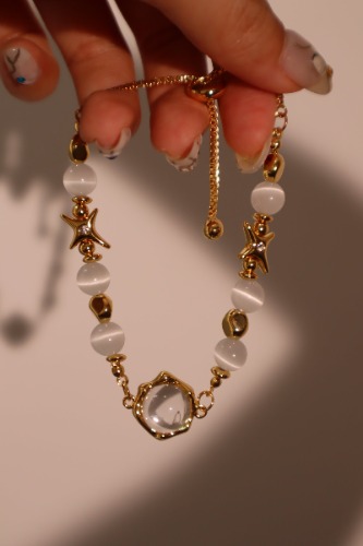 18K Gold White Moonlight Bracelet | Default Title