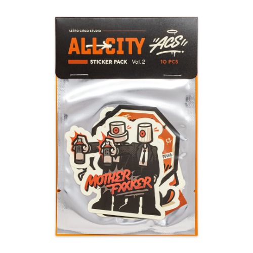 ALL-CITY Series | Sticker Pack Vol.2 | Vinyl Matte Sticker | Waterproof Sticker — Astro Circo Studio 天 外 飛 仙│Graphic Design│Illustration │Branding│Graffiti│Urban Art