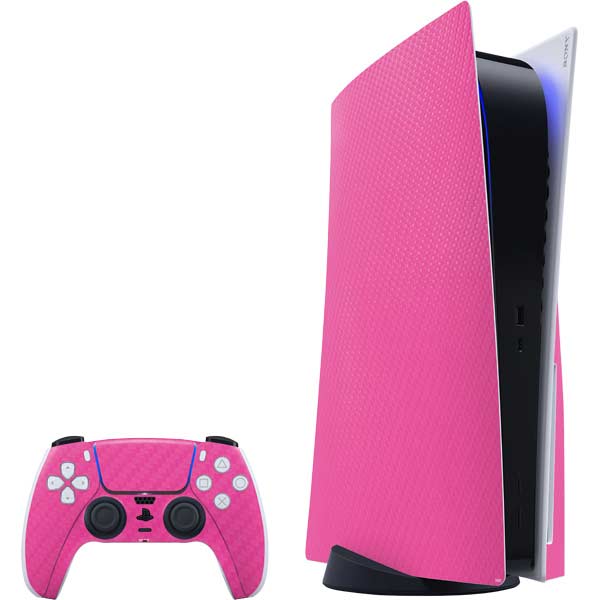 Pink Carbon Fiber Specialty Texture Material PlayStation PS5 Skins - PS5 Digital Edition Console