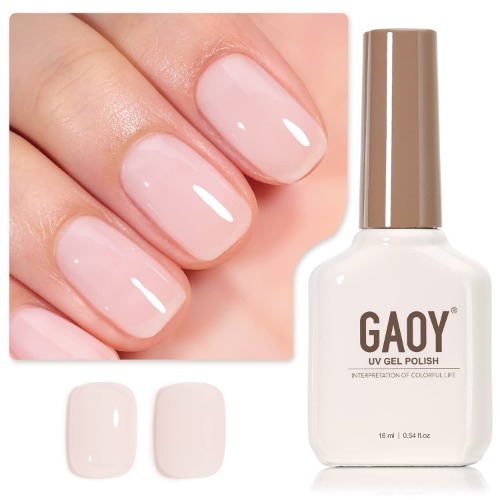 GAOY Sheer Light Pink Gel Nail Polish 