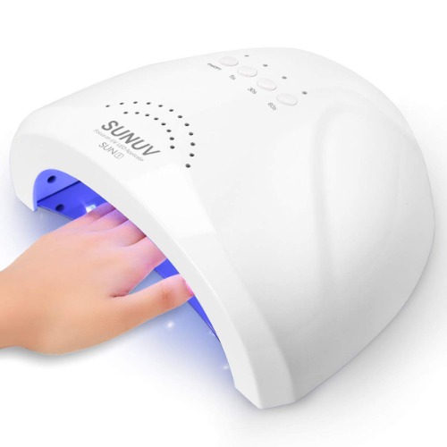 UV LED Nail Lamp, SUNUV Gel Nail Light for Nail Polish 48W UV Dryer with 3 Timers SUNone - 
