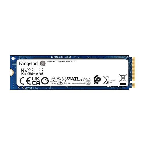 Kingston NV2 500G M.2 2280 NVMe Internal SSD | PCIe 4.0 Gen 4x4 | Up to 3500 MB/s | SNV2S/500G - Fast - 500GB