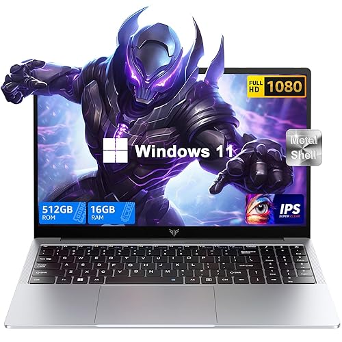 ACEMAGIC Laptop, Windows 11 Laptop Computer,16GB DDR4 512GB SSD Laptops, Intel Quad-Core Processor, 180° Open Angle,Long Battery Life,Metal Shell,WiFi,USB3.2, Type C - Sliver Gray