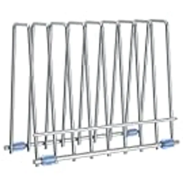 IDEATECH Reusable Storage Bags Rack, Drying Rack for Storage Bags, Stainless Stand for Reusable Storage Bags, File Organizer Desktop Storage Book Shelf, Kitchen Storage & Organization (Silver)