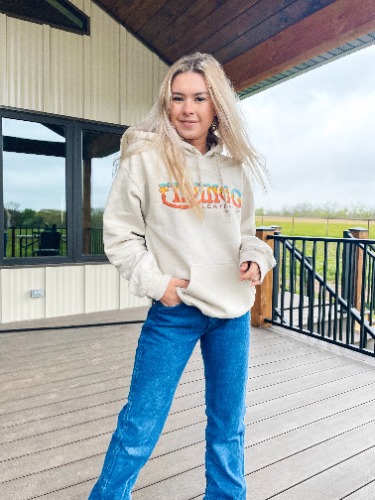 Tan Retro Logo Hoodie (MADE TO ORDER) | Small