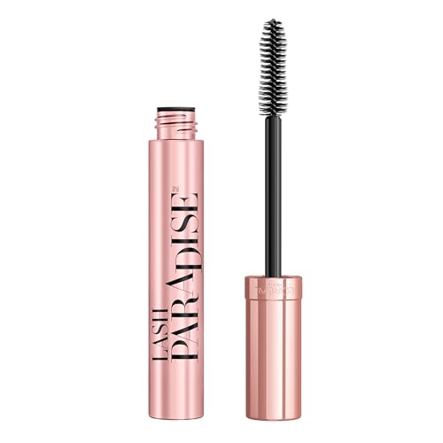 L'Oreal Paris Voluminous Makeup Lash Paradise Mascara, Voluptuous Volume, Intense Length, Feathery Soft Full Lashes, No Flaking, No Smudging, No Clumping, Blackest Black, 1 Count - Washable Blackest Black - 0.28 Fl Oz (Pack of 1)