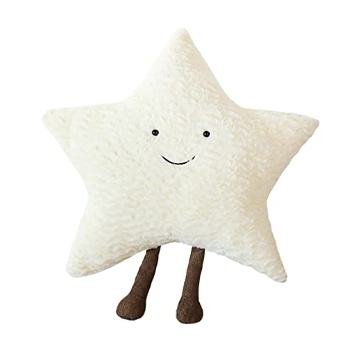 LIBOOI 40cm Sun Cloud Moon Star Pillow Cushion Decorative Kids Cute Nursery Pillow Cloud Soft Decor Stuffed Pillow Plush Pillow for Kids Bolster Soft Sofa Room Decor (UK1-YH-221129DJ02-2-HD) - 40 x 40 cm - Star