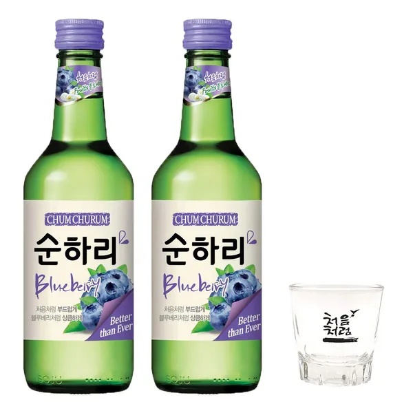 Lotte Chum Churum Soju - Blueberry Flavour 360ml 12% Alc./Vol (Pack of 2)
