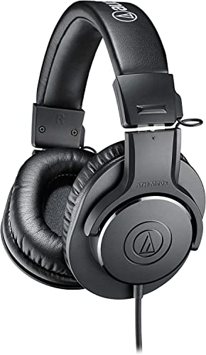 Audio-Technica ATH-M20X Professional Studio Monitor Headphones, Black - Headphones - Wired