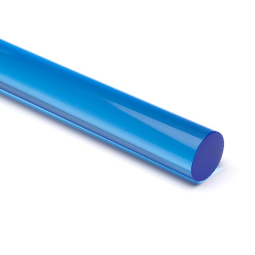 Blue Fluorescent Acrylic Round Rod | 1/16" / 36"