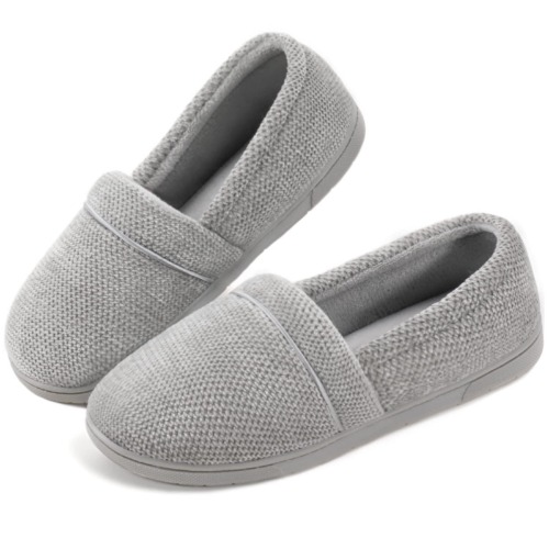 Cozy Memory Foam Slippers - Size 9 Grey