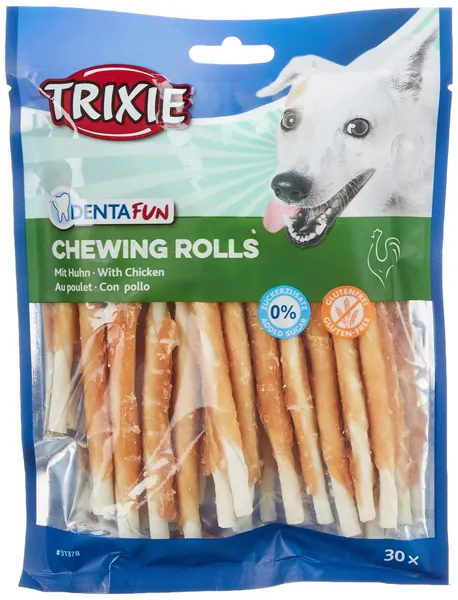 Trixie 31378 Denta Fun Chicken Chewing Rolls, 12 cm, 30 St./240 g - Single