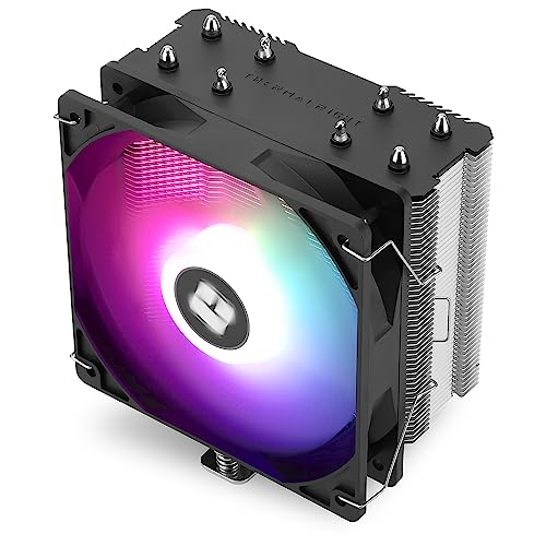 Thermalright Assassin X 120R SE V2 CPU Cooler, Fixed Lamp Colour,4×6mm Heat Pipes, 1550RPM Speed 120mm PWM Quiet Fan CPU Cooler with S-FDB Bearing, for AMD AM4 AM5/Intel 1700/1150/1151/1200 - AX120R SE V2