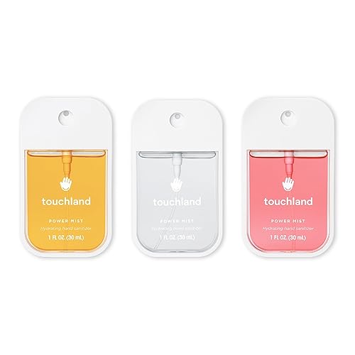 Touchland Power Mist Hydrating Hand Sanitizer Spray, TROPICAL Trio Set (Mango Passion, Beach Coco, Watermelon), 1 FL. OZ. Travel Size (Set of 3) - Tropical Trio Set