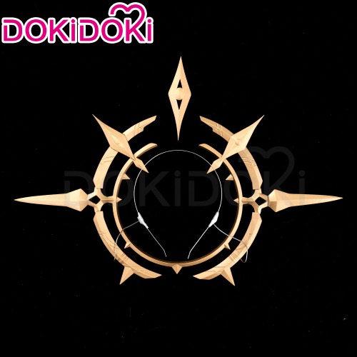 【Wig Ready For Ship】DokiDoki Game Honkai: Star Rail Cosplay Sunday Wig Long Straight Grey Hair/ Earring / Ear Feather Hair Clips / Halo / Feather Headwear | Halo-In Stock