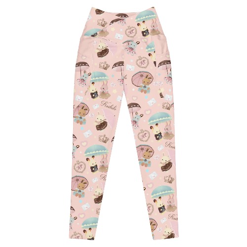 Premium Parasol Bunny Leggings | Pink / Crossover / XS