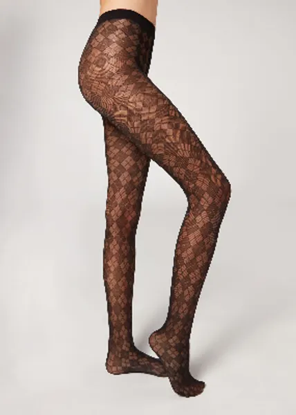 Collant voile 50 deniers losanges College - Collants fantaisie - Calzedonia
