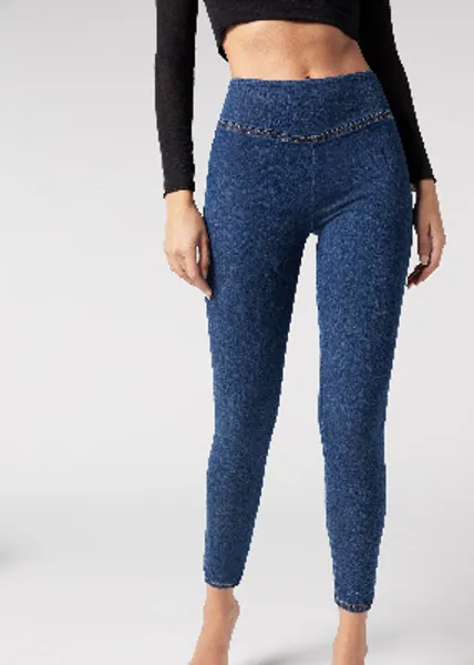 Legging Effet Jean Taille Mi-Haute - Jeans - Calzedonia