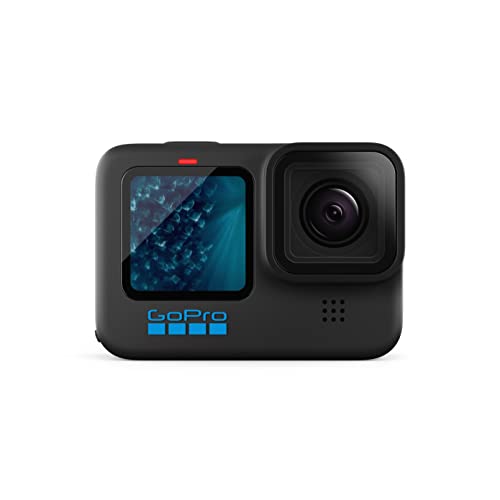 GoPro HERO11 Black - Waterproof Action Camera with 5.3K60 Ultra HD Video, 27MP Photos, 1/1.9" Image Sensor, Live Streaming, Webcam, Stabilization - H11 Black