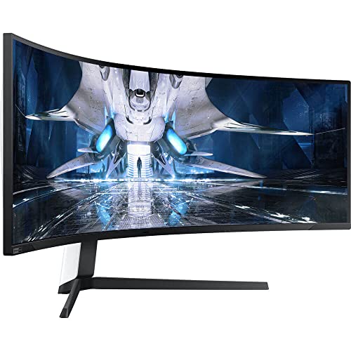 SAMSUNG 49" Odyssey Neo G9 Series G95NA 4K UHD Curved Gaming Monitor, 240Hz, 1ms, Mini LED Display, G-Sync and FreeSync Premium Pro, LS49AG952NNXZA, White & Black - 49-inch - QLED Neo G9 - Curved 240Hz