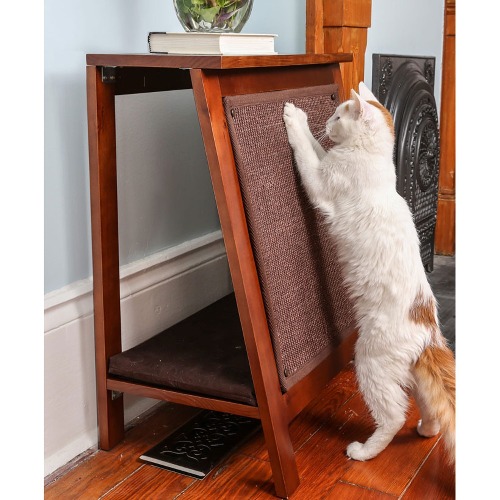The Refined Feline A-Frame Cat Bed | Mahogany