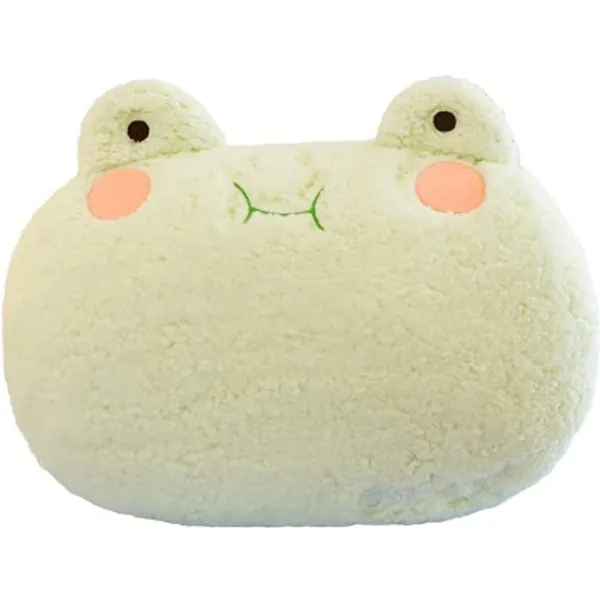 13.7in Frog Plush Pillow, Cute Anime Plush Pillows, Adorable Stuffed Animal Plushie Toys, Home Cushion Decoration Plush Hugging Pillow Birthday Xmas Gift for Kids Adults Boys Girls(Green Frog)