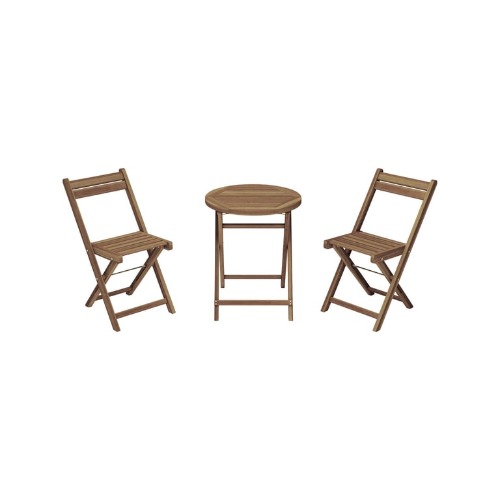 Juego Balcón 3 Piezas Madera Catania