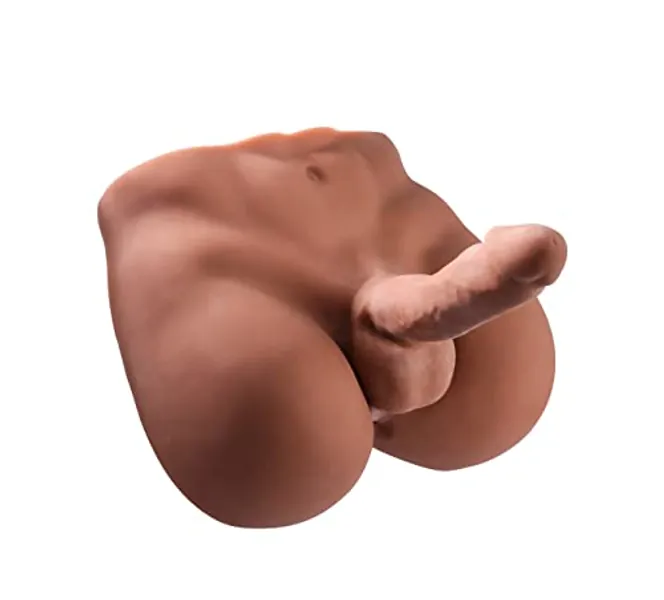 Lifelike Torso Male Sex Doll with Flexible Dildo Realistic Sex Huge Cock 7.08inches, Men Sex Dolls for Women Masturbation, Unisex Masturbator Sex Toy for Men Women Gay Couple