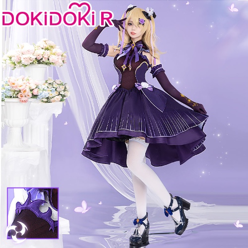 【In Stock】DokiDoki-R Game Genshin Impact Cosplay Fischl Costume Bride Version Wedding Doujin | S