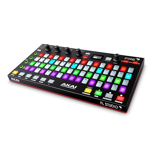 AKAI Professional Fire (Controller Only) – USB MIDI Controller for FL Studio with 64 pad RGB Clip / Drum Pad Matrix - Controller Only