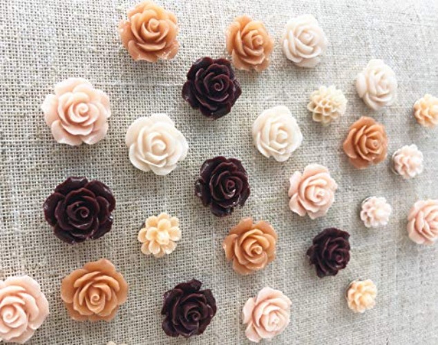 Seven YJ.Push Pins 24 Pcs,Decorative ThumbTacks for CorkBoard,Feature Wall, Office Organization or Home - Peach