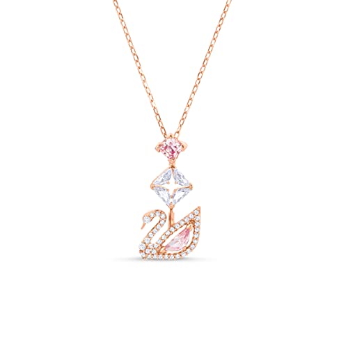 Swarovski Dazzling Swan Y-Halskette, Schwan, Rosa, Roségold-Legierungsschicht - One Size - Dazzling Swan Halsketten