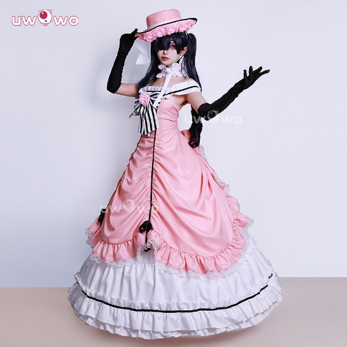 Uwowo Collab Series: Anime Black Butler Robin Ciel Pink Gown Cospaly Costume | 【Pre-sale】L