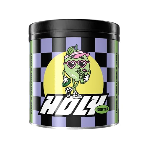HOLY Iced Tea® Lime x Matcha x Mint | 50 portions - avec antioxydants & superfoods | Iced Tea sans sucre | Vegan avec arômes de fruits 100% naturels - Goût citron vert, Matcha & Menthe avec du thé vert - 350 g (Lot de 1)