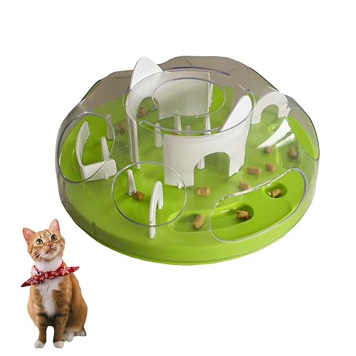 LunaNeige Labyrinthe d'alimentation pour Chat |Gamelle Anti glouton |Distributeur de friandises | Distributeur croquettes|Jouet intérieur