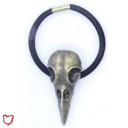 Gothic Raven Skull Hair Tie - C