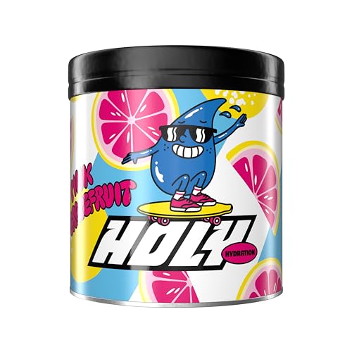 HOLY Hydration 'Pink Grapefruit' | 50 portions avec de précieux électrolytes & minéraux | Boisson hydratante | Végétalienne aux arômes de fruits 100% naturels (350g) - Pink Grapefruit