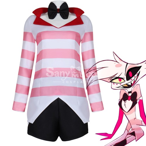 【In Stock】Anime Hazbin Hotel Cosplay Angel Dust Cosplay Costume - S