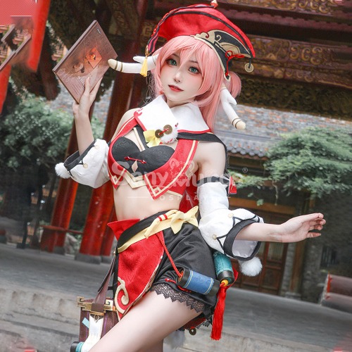 Game Genshin Impact Cosplay Yanfei Cosplay Costume - S