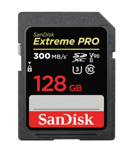 Sandisk SD Card 8K V90 Extreme PRO 4K 128GB