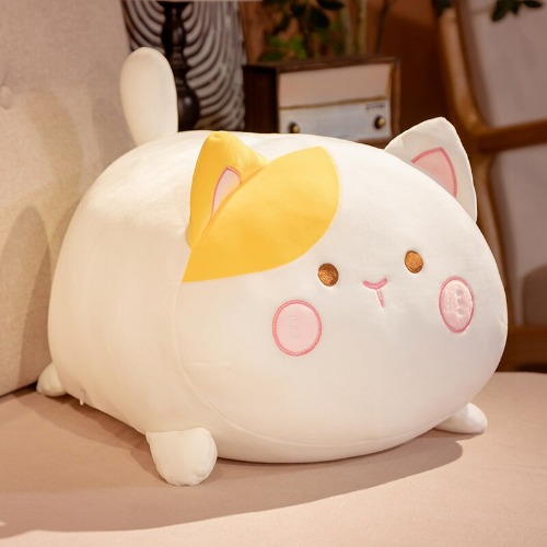 Squishy Cat Chunky Plushies (3 Colors, 3 Sizes) - 13" / 35cm / Yellow