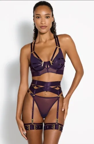 Retta Longline Bodice Bra | Deep Purple / L | 4