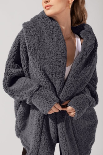 Faux Sherpa Cocoon Coat
