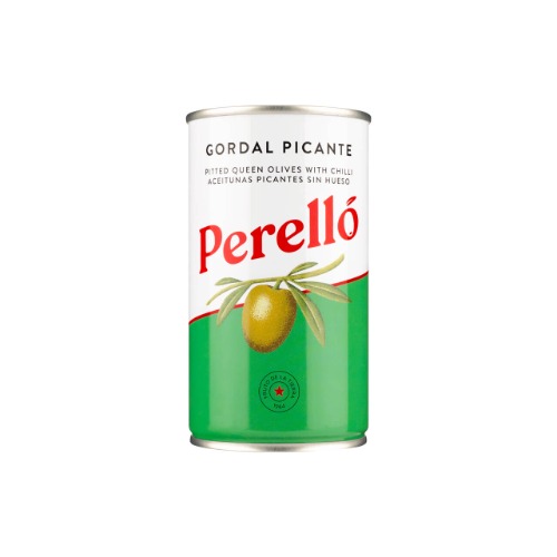 Perello Gordal Spicy Pitted Olives Tin 150g | each