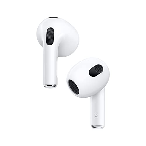 Apple AirPods (3rd Generation) Wireless Ear Buds, Bluetooth Headphones, Personalized Spatial Audio, Sweat and Water Resistant, Lightning Charging Case Included, Up to 30 Hours of Battery Life - Gen 3