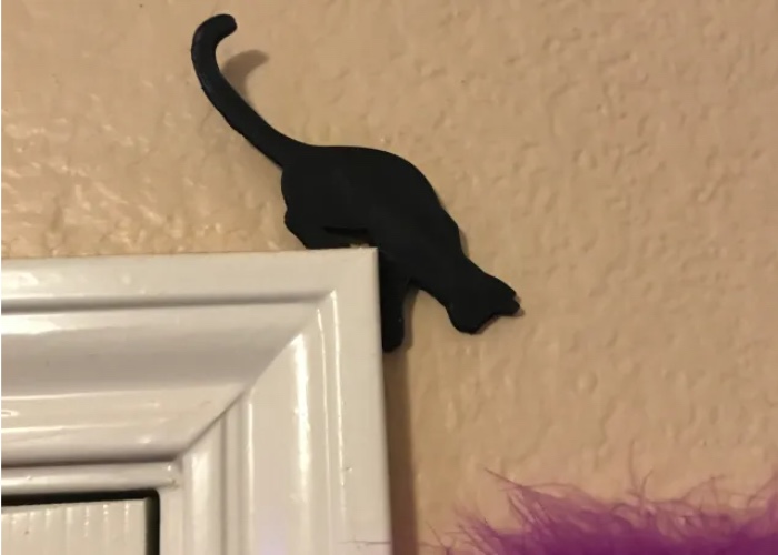 Cat Door Topper | Shelf Decor - Hot Pink