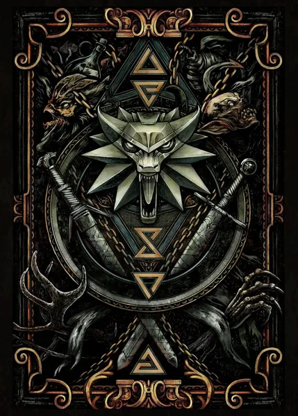 'School of Wolf' Poster, picture, metal print, paint by Witcher 3 | Displate