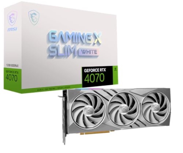 MSI GeForce RTX 4070 Gaming X Slim White 12G