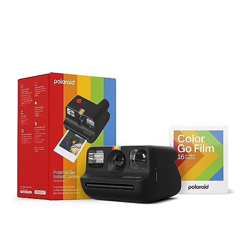 Polaroid Go Generation 2 - Mini Instant Camera + Film Bundle (16 Photos Included) - Black (6280) - Black - Gen2 Camera + Film